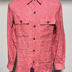 Asaia Napoli Men’s Melange Textured Overshirt